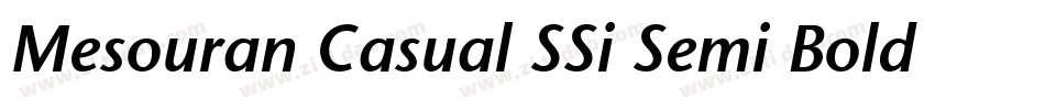Mesouran Casual SSi Semi Bold Italic字体转换